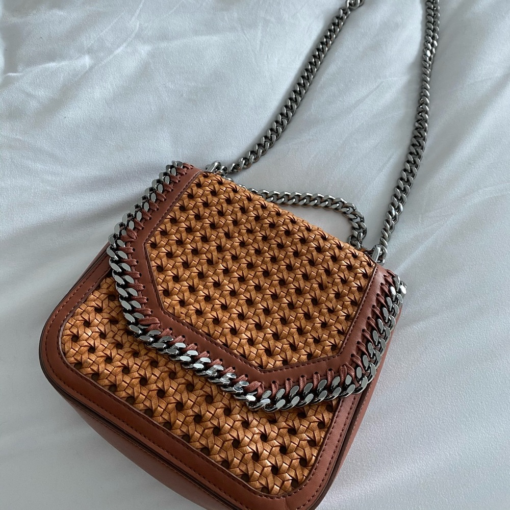 Stella McCartney Falabella Box wicker/leather bag